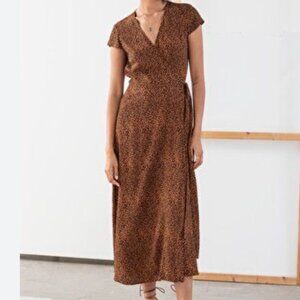 & Other Stories midi dress Leopard Print